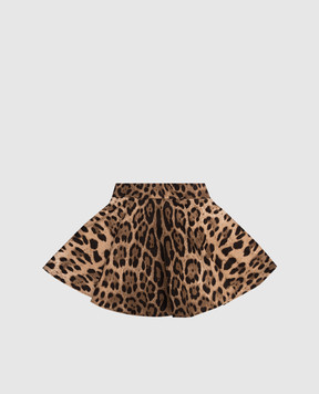 Dolce&Gabbana Children's skirt in animal print L5JIB8HS7LD46