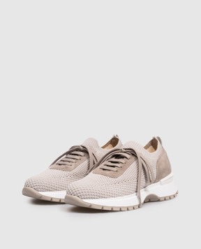 Doucal's Brown sneakers with logo DD8765WHINPZ849
