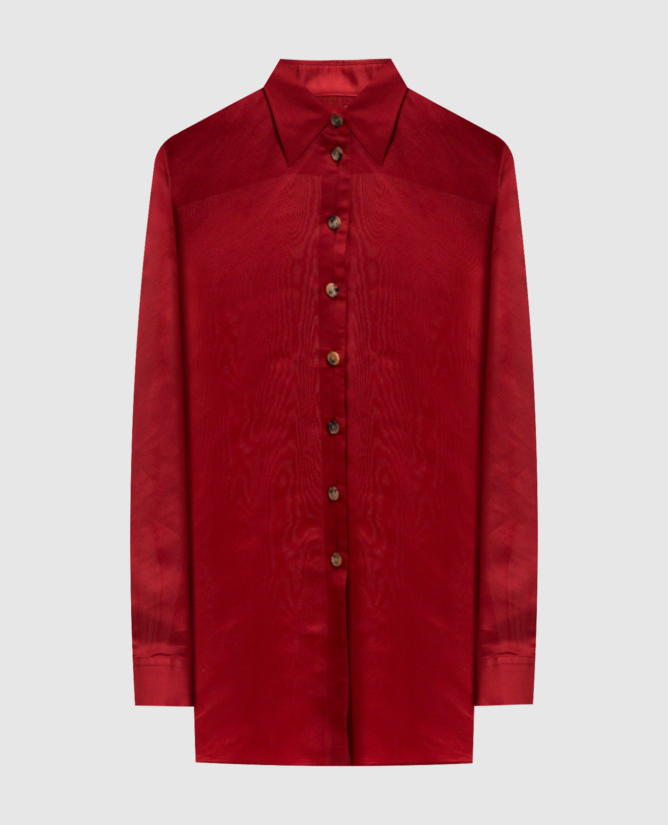 

Auryn red shirt with silk Khaite