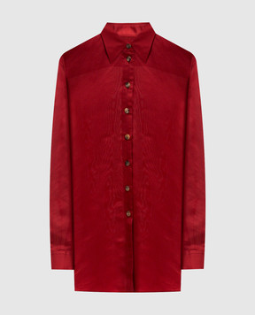 Khaite Auryn red shirt with silk 2412479