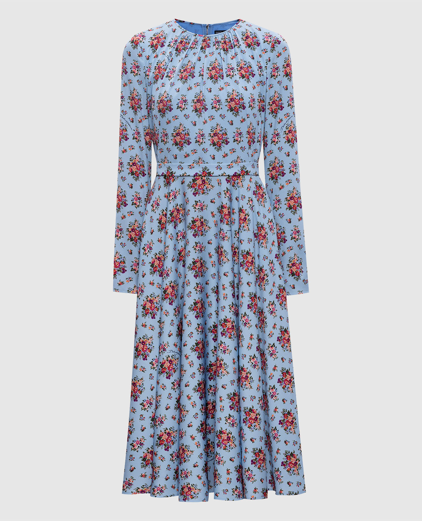 

Blue printed silk dress Dolce&Gabbana, Light blue