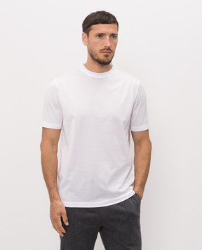 Canali White cotton T-shirt MJ00002T0922