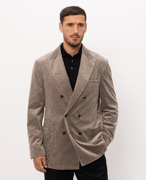 Brunello Cucinelli Brown corduroy jacket MY4997BBDH
