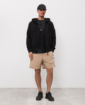 Stone Island Black sports jacket with logo patch L1S156100061S0051