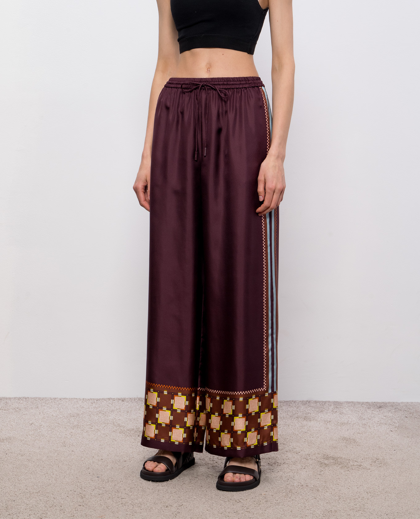 

Wilson burgundy silk pants Alemais