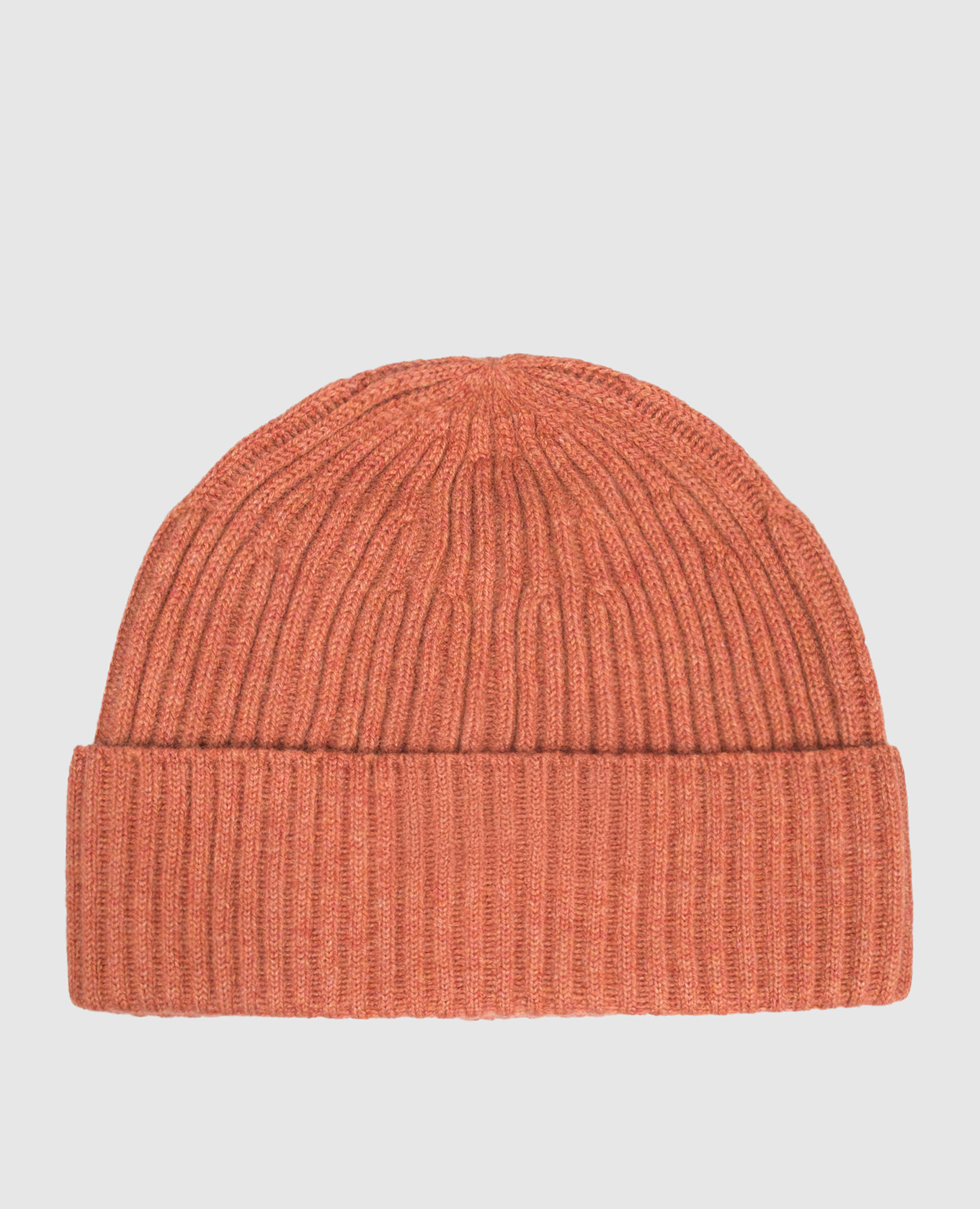 

Orange ribbed cashmere hat Brunello Cucinelli