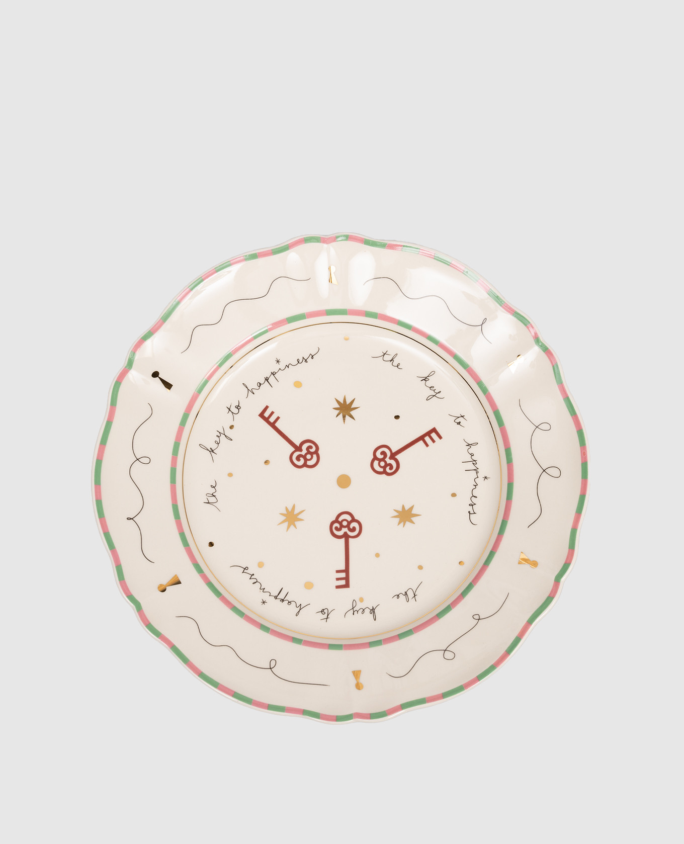 

Keys White Porcelain Dinner Plate Bitossi Home