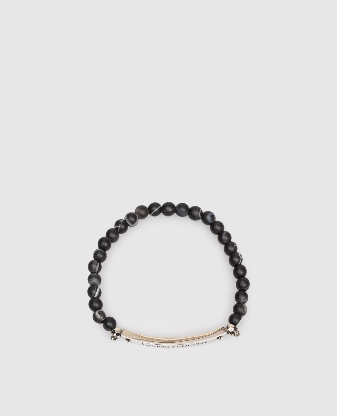 

Black agate bracelet with logo Alexander McQueen