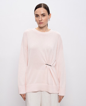 Twinset Pink sweater with logo 261TE3010