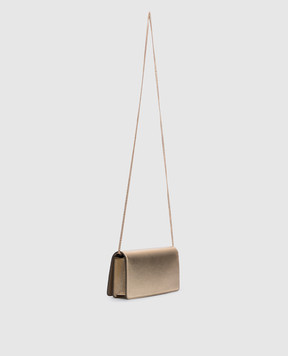 Valentino Golden leather bag with Swarovski crystal emblem 9W2P0AY5CHL