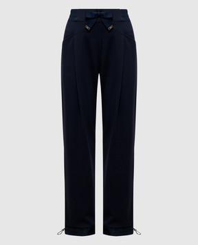 Herno Blue joggers with logo patch PT000185D50069