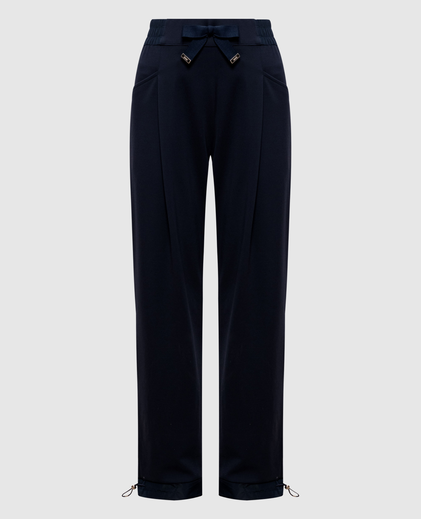 Blue joggers with logo patch
