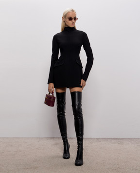 Max Mara Sportmax TEFRITE black mini dress with wool SPXTEFRITE