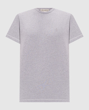JW Anderson Grey melange T-shirt with monogram embroidery JT0331PG1937