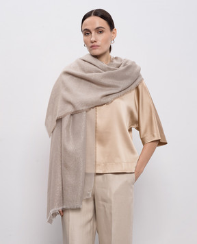 Peserico Gray scarf with lurex A31538C0CC752