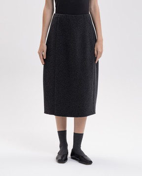 BOBOUTIC Gray skirt with wool and cashmere 5144