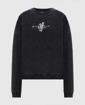 Off-White Gray Stroke sweatshirt 2FE00456T