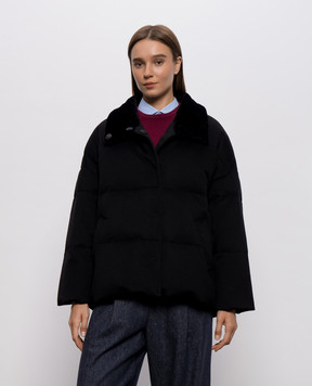 Simonetta Ravizza Rumy black wool down jacket F06JA433T1H39