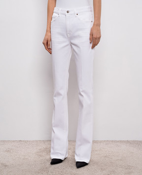 Tom Ford White flared jeans with logo patch PAD115DEX242