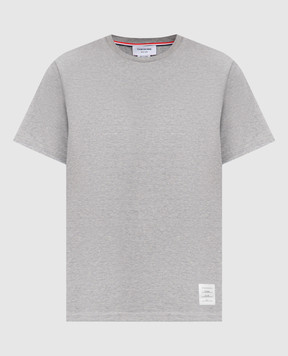 Thom Browne Grey melange T-shirt with logo MJS067A00042