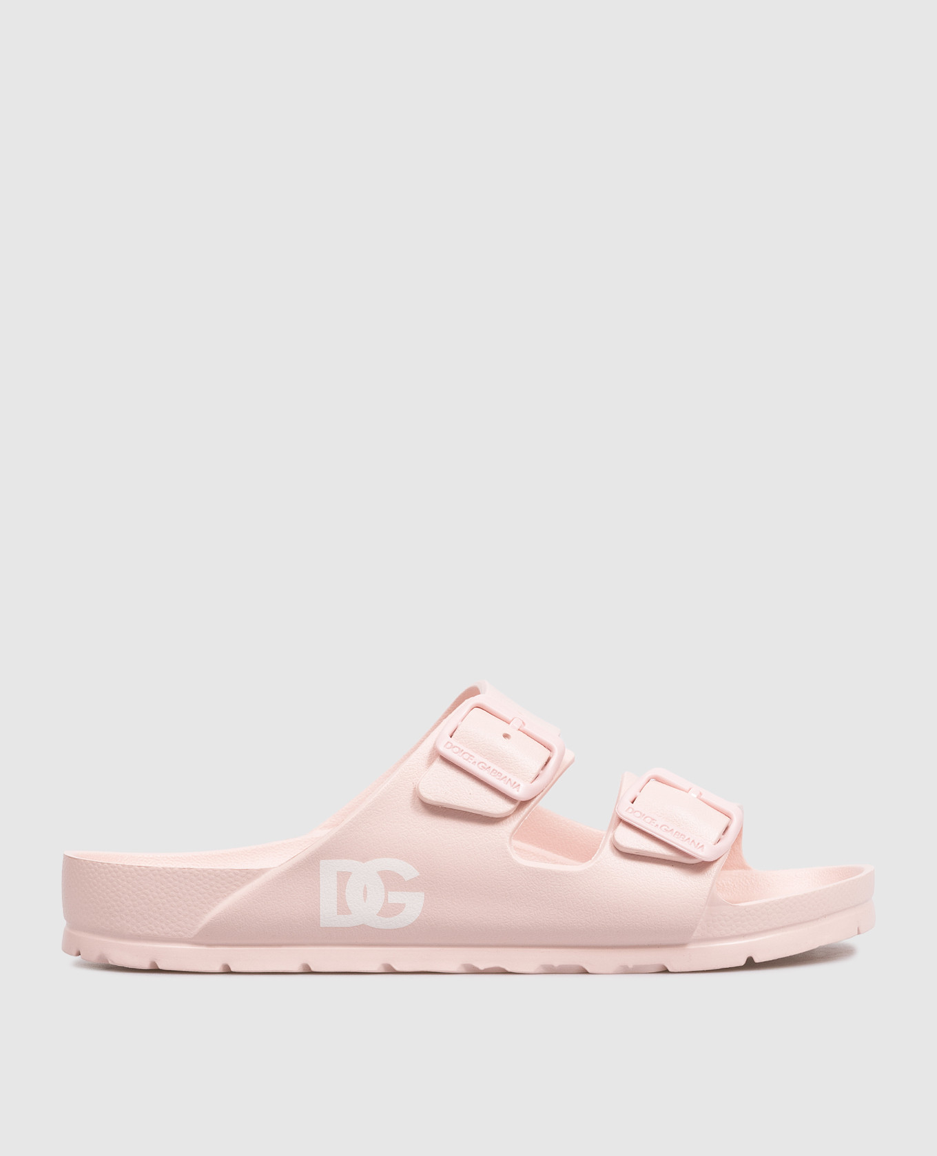 Children's pink flip-flops with monogram