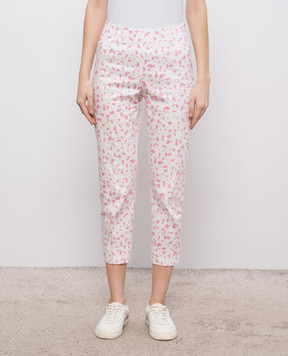 Peserico White printed pants PH486308174