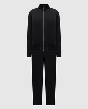 CAPOBIANCO Black tracksuit with logo plate 20M451BI0020M708BI00