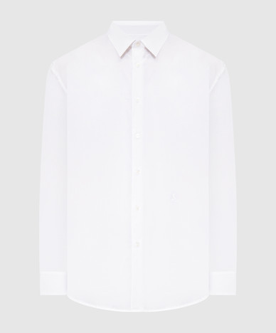 White shirt with embroidered monogram logo