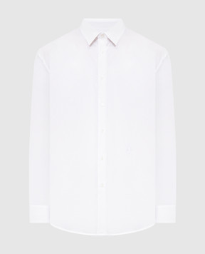Saint Laurent White shirt with embroidered monogram logo 859779Y2N48