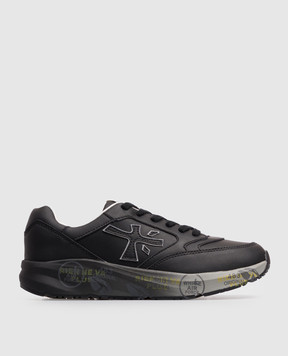 Premiata Children's black leather Demi sneakers 322394633640