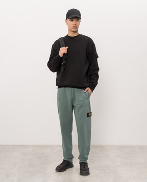 Stone Island Black insulated sweatshirt with wool L2S156100013S0F15