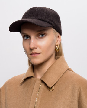 Marco Pescarolo Dark brown Bufera cashmere cap BUFERA54M04