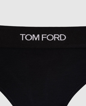 Tom Ford Black logo pattern thong panties KNJ009JEX011