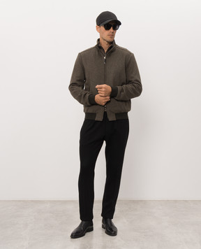 Stefano Ricci Brown wool and cashmere jacket MZJ6300020WC003V