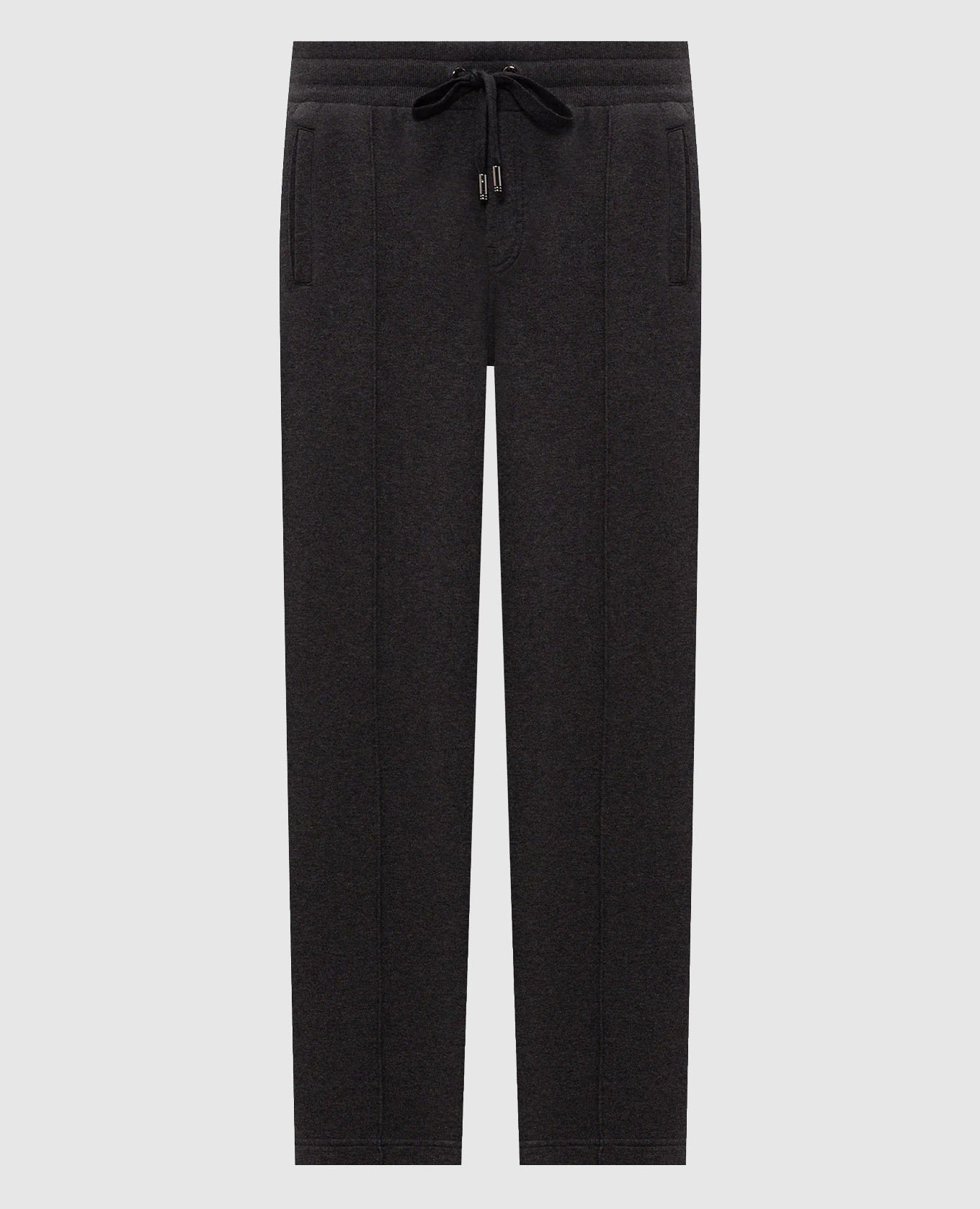 Grey sweatpants with logo patch
