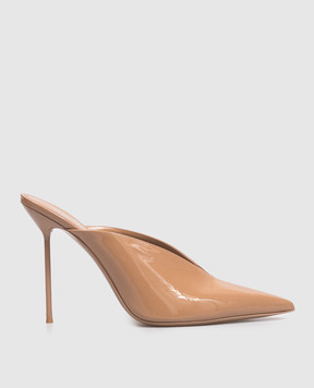 Paris Texas Lidia beige patent leather mules PX2007XVN01