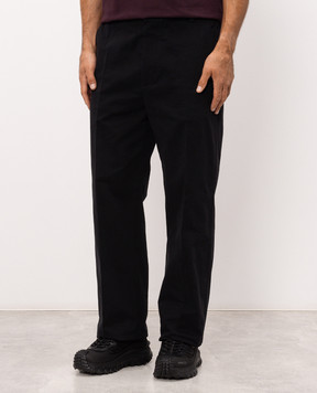 Moncler Black pants with logo patch L20912A00014599P6