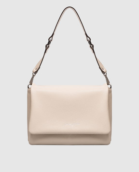 Gianni Notaro Beige leather messenger bag DOLLARO 218DOLLARONIKEL