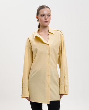 The Attico Yellow shirt dress with logo 260WCA00462CCC052AA