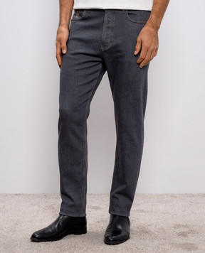 Brunello Cucinelli Grey jeans with logo M230PO1090