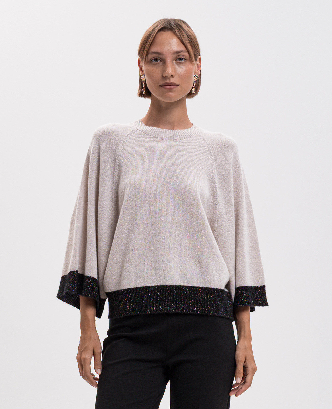 Ivory wool and cashmere jumper Twinset 3