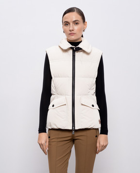 Moncler Grenoble Hallaine white down vest K20981A000225988K