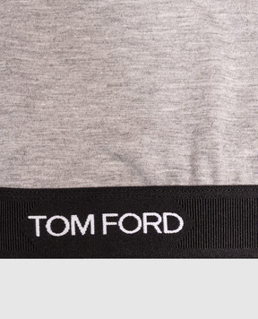 Tom Ford Gray top with logo BRJ016JEX011