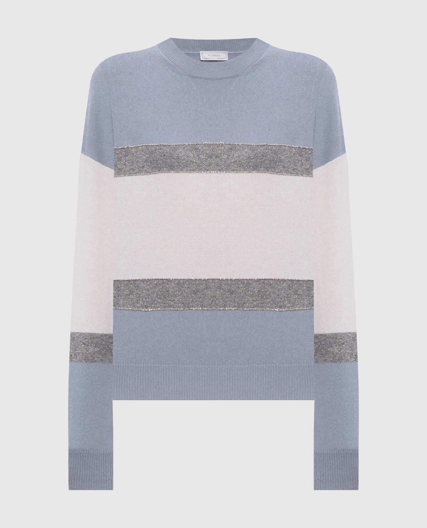 Wool, silk and cashmere jumper with monil chain