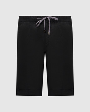 Cashmere&Whiskey Black linen shorts 0255500638