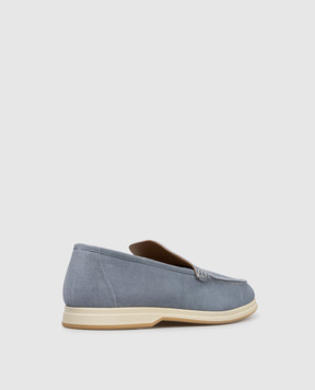 Enrico Mandelli Blue suede loafers 0YACHT7415