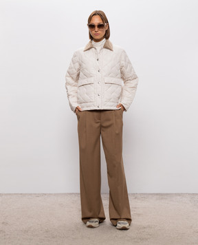 Peserico Ivory quilted jacket A23031A6957