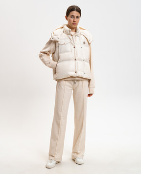 Moncler White down vest with logo K20931A00096596XE