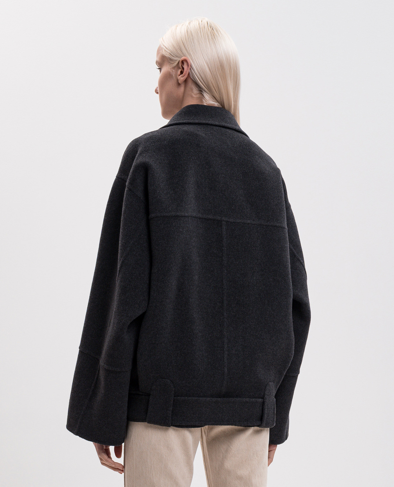 Alder gray wool coat Khaite 4