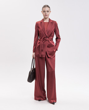 Peserico Red double-breasted jacket with wool E01254A05433